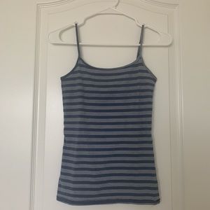 Blue and white tank top
